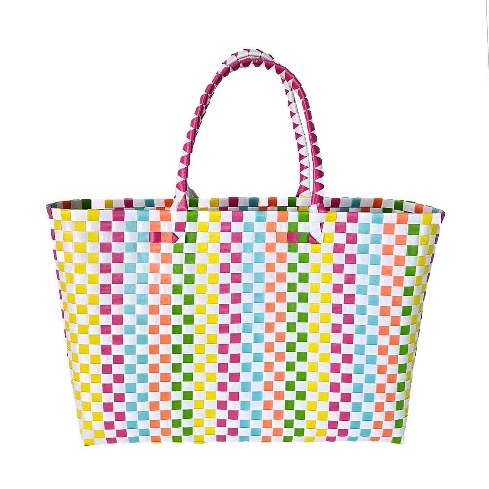 Basket Weave Oversized Tote Bag