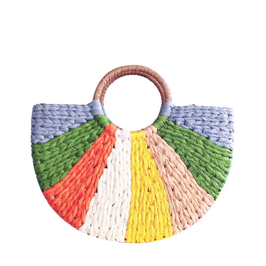 Raffy Woven Satchel in Taffy