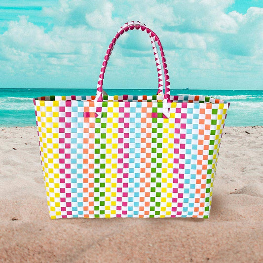 Basket Weave Oversized Tote Bag