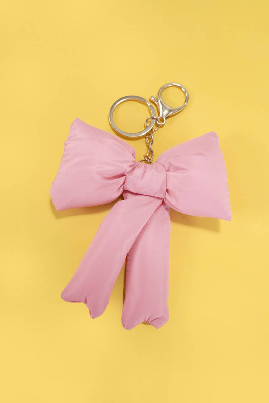 PUFFY BOW RIBBON BAG CHARM