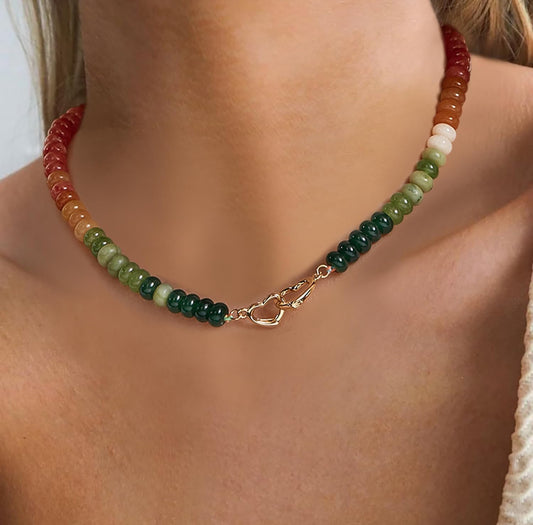 Rainbow Pop Necklace - Heart Clasp